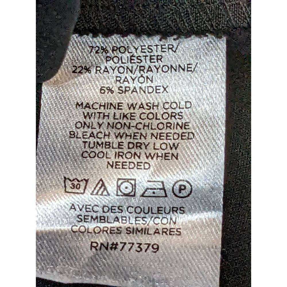 Ann Taylor Factory Size 8 32x27 Black Career Dress Pants Flare Wide Stretch EUC - Picture 5 of 11